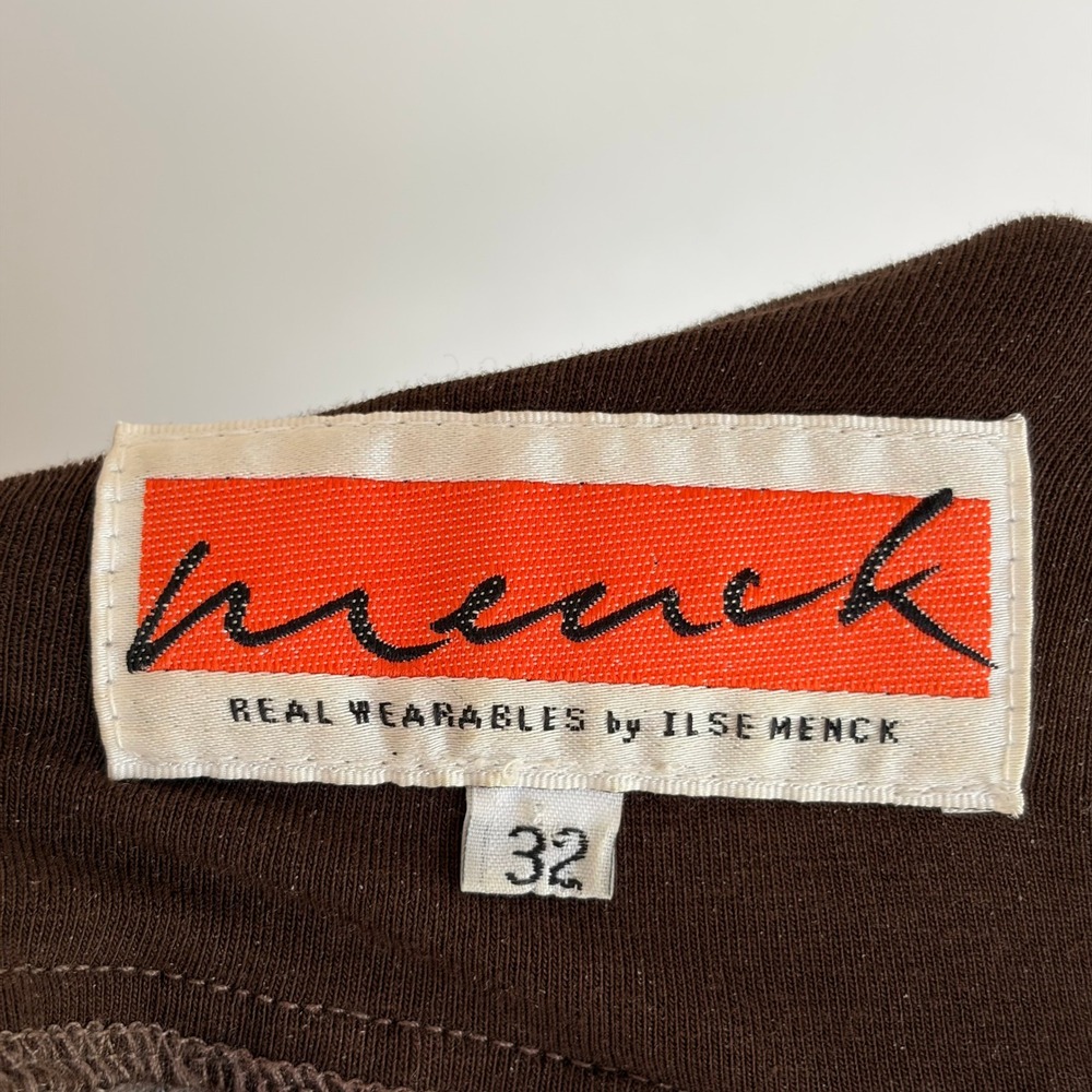 Vintage Linen Wide Leg Foldover Pants Lagenlook Brown Trousers Boho Earthy Y2K - Picture 5 of 6